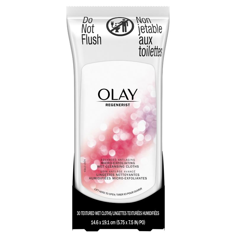 Olay Regenerist Micro-Exfoliating Wet Cleansing Cloths - Scented - 30ct, 1 of 10