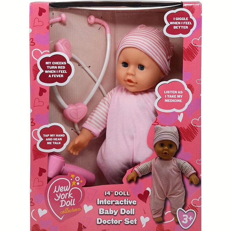 The New York Doll Collection 14 Inch Talking Baby Doll Doctor Playset, 3 of 5