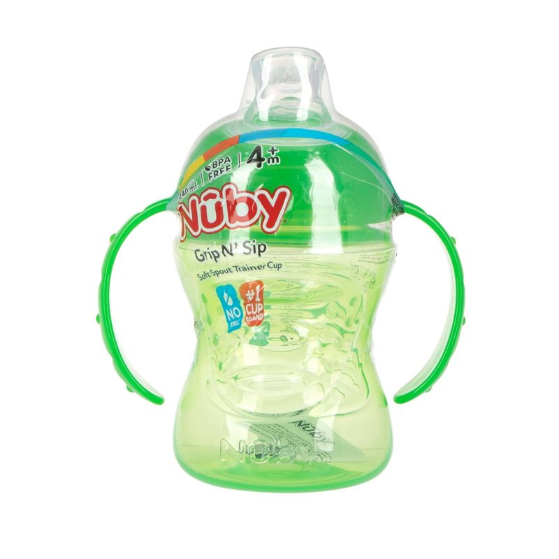 Nuby No Spill Super Spout Trainer Cup - Bright Green - 8oz, 4 of 6