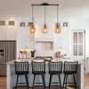 PAKOKULA 31.1 in. 3-Light Linear Island Pendant Light with Natural Woven Rattan Shades, UL Certified, Modern Farmhouse Lighting for Kitchen - 2 of 4