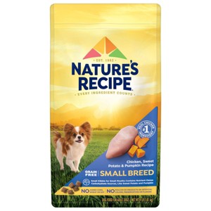 Nature's Recipe Grain Free Chicken, Sweet Potato & Pumpkin Recipe Small Breed Adult Dry Dog Food - 1 of 4