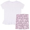 Disney Aristocats Little Girls Ruffle Hem T-Shirt and Biker Shorts 2-Piece Set - White, 4 - 2 of 4