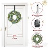 Luupatchy 24-Inch Christmas Wreath with Multicolor LED Lights, Pine Cones & Red Berries - Includes Wreath Hanger,Green - 2 of 4