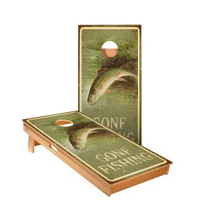 Skip's Garage | Gone Fishin Sign Cornhole Boards - ACA Star Series - 1 of 3