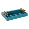 Kate and Laurel Lipton Tray, 2 Piece, Teal - 3 of 4
