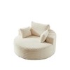 55'' Corduroy Modern Single Sleeper Chair with No Assembly Required and Backrest Pillow (Not a Swivel Chair) - 4 of 4