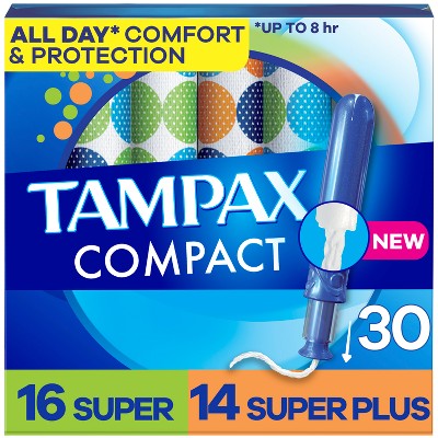 Tampax Compact Multipack Tampons - Super/Super Plus - 30ct