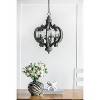 VYNXARIA 6 - Light Gray Farmhouse Ceiling Lights, Rustic Wooden Pendant Chandelier with Adjustable Chain for Home Spaces - 4 of 4