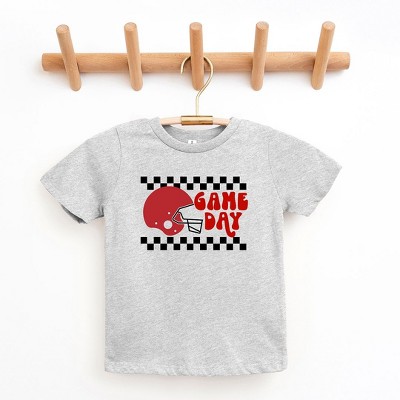 The Juniper Shop Checkered Game Day Toddler Short Sleeve Tee