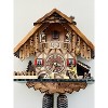 Eight Day Cuckoo Clock – 13.5 in Height – Chalet Volksmarcher with Moving Walker Design – By River City Clocks - 2 of 4