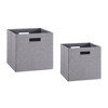 Fabric Storage Cubes With Handles Foldable Storage Bins Cube Set Of 2 Storage Baskets Drawer,abstract,gray,13in,1.08ft - 2 of 4