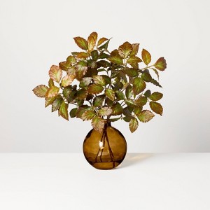 Arreglo de hoja de álamo XL en vidrio ámbar - Hearth & Hand™ with Magnolia