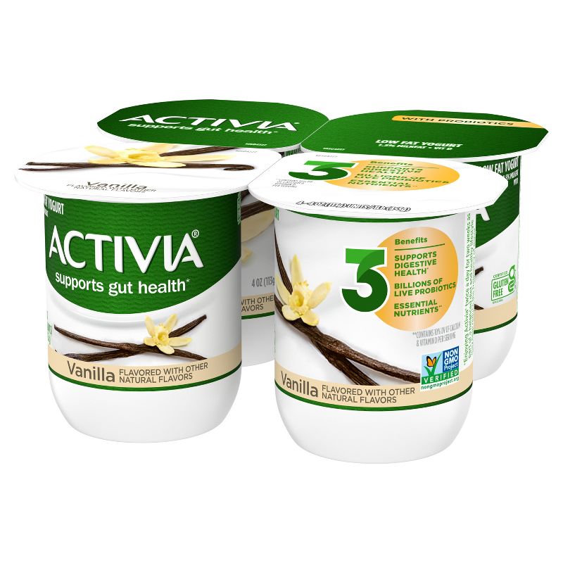 Activia Low Fat Probiotic Vanilla Yogurt - 4ct/4oz Cups, 6 of 13