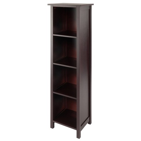 55 98 5 Tier Milan Storage Shelf Or, Montego 5 Tier Bookcase Walnut