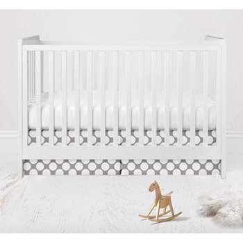 Bacati - Large Dots Crib/Toddler Bed Skirt - Gray