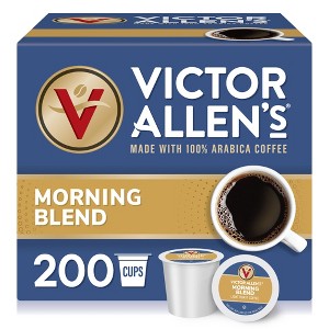 Victor Allen's Coffee Morning Blend, Light Roast, 200 Count, Single Serve Coffee Pods for Keurig K-Cup Brewers - 1 of 4
