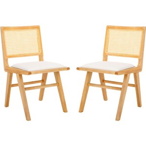 Hattie French Cane Cushion Seat Dining Chair (Set of 2) - SFV4154 - Safavieh Couture - 1 of 4