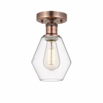 Cindyrella - 1 Light Semi-Flush Mount In Nautiical Style-10.25 Inches Tall and 6 Inches Wide