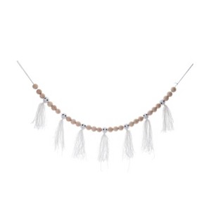Transpac Wood 37.8 in. Multicolor Halloween Ghost Tassel Banner - 1 of 2