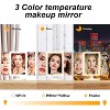 FASCINATE Trifold Lighted Makeup Mirror 3 Color 72 LEDs Lights with 10X/3X/2X/1X Magnification, Cord & Cordless, 180°Rotation Touch Screen,White - 2 of 4