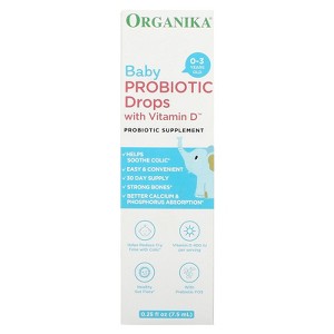 Organika Baby Probiotic Drops with Vitamin D, 0-3 Years , 0.25 fl oz (7.5 ml) - 1 of 3