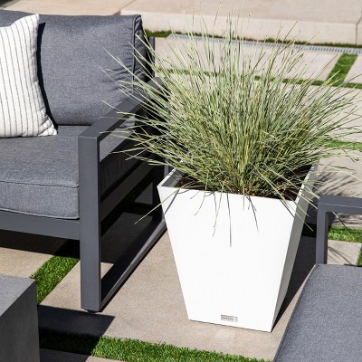 Nobleton Modern White Square Planter for Indoor & Outdoor