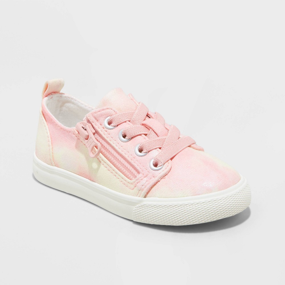 Size 8T Toddler Luka Tie-Dye Double Zipper Sneakers - Cat & Jack™ Pink 8T