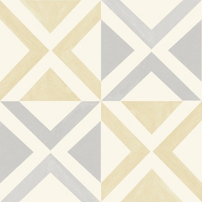 4'x5' Set of 20 Isosceles Peel & Stick Floor Tiles Off White - Brewster