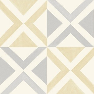 4'x5' Set of 20 Isosceles Peel & Stick Floor Tiles Off White - FloorPops: Vinyl Mosaic, Stain-Resistant, Textured - 1 of 4