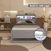 Infans Twin Size Wooden Bed Frame w/ Charging Station & LED Light Storage Headboard - 4 of 4