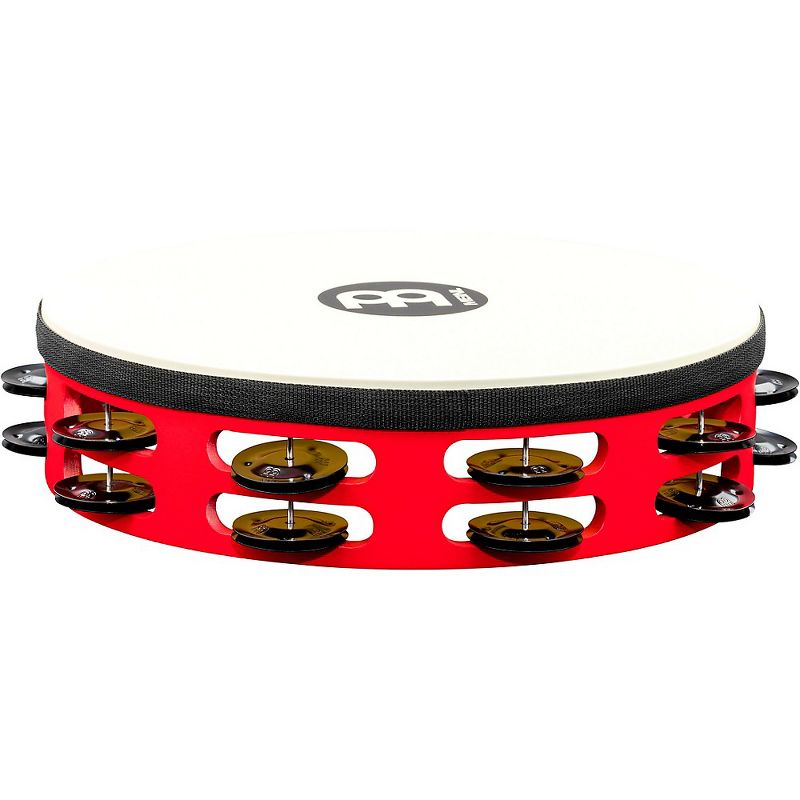 MEINL Touring Synthetic Head Wood Tambourine Two Rows Red, 5 of 6
