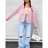 Women's Lightweight Crochet Cardigan Open Front Tie Shrug Knit Crop Top Summer Cardigan - 2 of 4