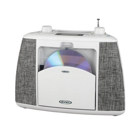 Jensen CD Portable Personal CD Player with 60 Seconds Anti-Skip Protection,  FM Radio & Bass Boost + Stereo Earbuds - Black