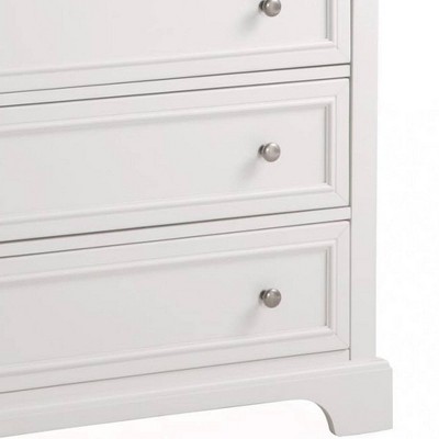 Cottage Charm Off-White Storage Chest with Felt-Lined Drawer