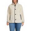 Lands' End Women's High Pile Fleece Reversible Mixed Media Long Jacket - 4 of 4