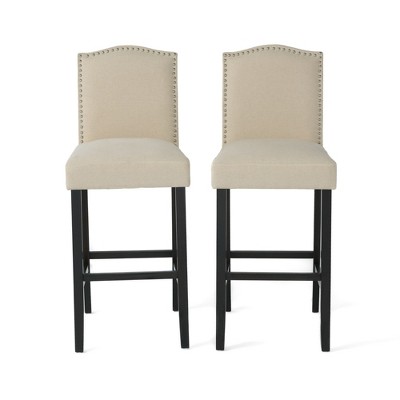 DSVIMOY Counter and Bar Stool Set of 2 KD Style Modern Comfort for Kitchen or Home Bar Use, Beige, 46"*20.5"*12.2"
