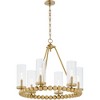 Quorum Lighting Lee Boulevard 6 - Light Chandelier in  Aged Brass - 4 of 4