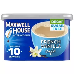 Maxwell House International French Vanilla Café Light Roast Sugar-Free Decaf Instant Coffee Mix - 4oz