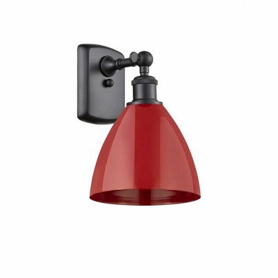 Plymouth Dome - 1 Light Wall Sconce In Industrial Style-10.75 Inches Tall and 7.5 Inches Wide