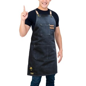 Urban Sombrero Tipsee Chef Canvas Utility Apron - 3-Pocket Kitchen Apron for Cooking, Grilling - 1 of 4