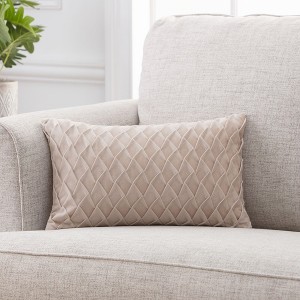 Chanasya Gem Pleated Textured Velvet Throw Pillow Cover - 2-Piece Set - 1 of 1