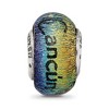 Black Bow Jewelry Cancun & Palm Trees Orange Dichroic Glass & Sterling Silver Bead Charm - 2 of 4