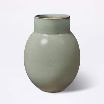 Round Ceramic Vase Green - Threshold™ designed with Studio McGee
