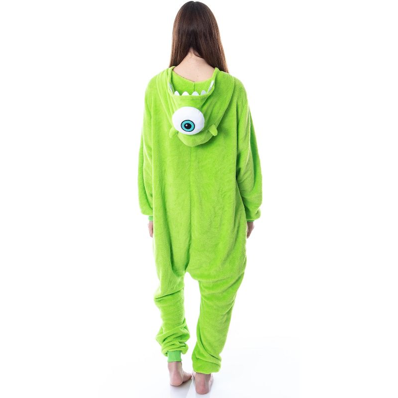 Disney Monsters Inc Adult Mike Wazowski Kigurumi Costume Union Suit Pajama Lime Green, 5 of 7
