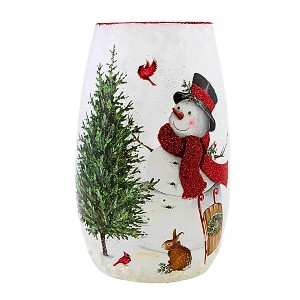 Stony Creek 5.25 In Delightful Snowman Pre-Lit Small Vase Cardinal Sled Bunny Tree Novelty Sculpture Lights - 1 of 3