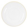 Smarty Had A Party 7.5" Clear w/ Gold Rim Organic Round Plastic Salad Plates - 120 pcs - 2 of 4