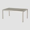 Cape Coral Rectangular Aluminum and Faux Wood Dining Table: Modern Outdoor Furniture - Christopher Knight Home - 2 of 4