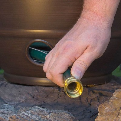 Bronze High-Density Resin Garden Hose Holder Pot