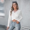 Women's Wrap Front Crop Knitwear - Cupshe - 2 of 4
