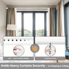 Tension Curtain Rod 102 - 120 Inch No Drilling Adjustable Pole White Non - Slip Telescoping Bathroom Bedroom Patio Laundry - 4 of 4
